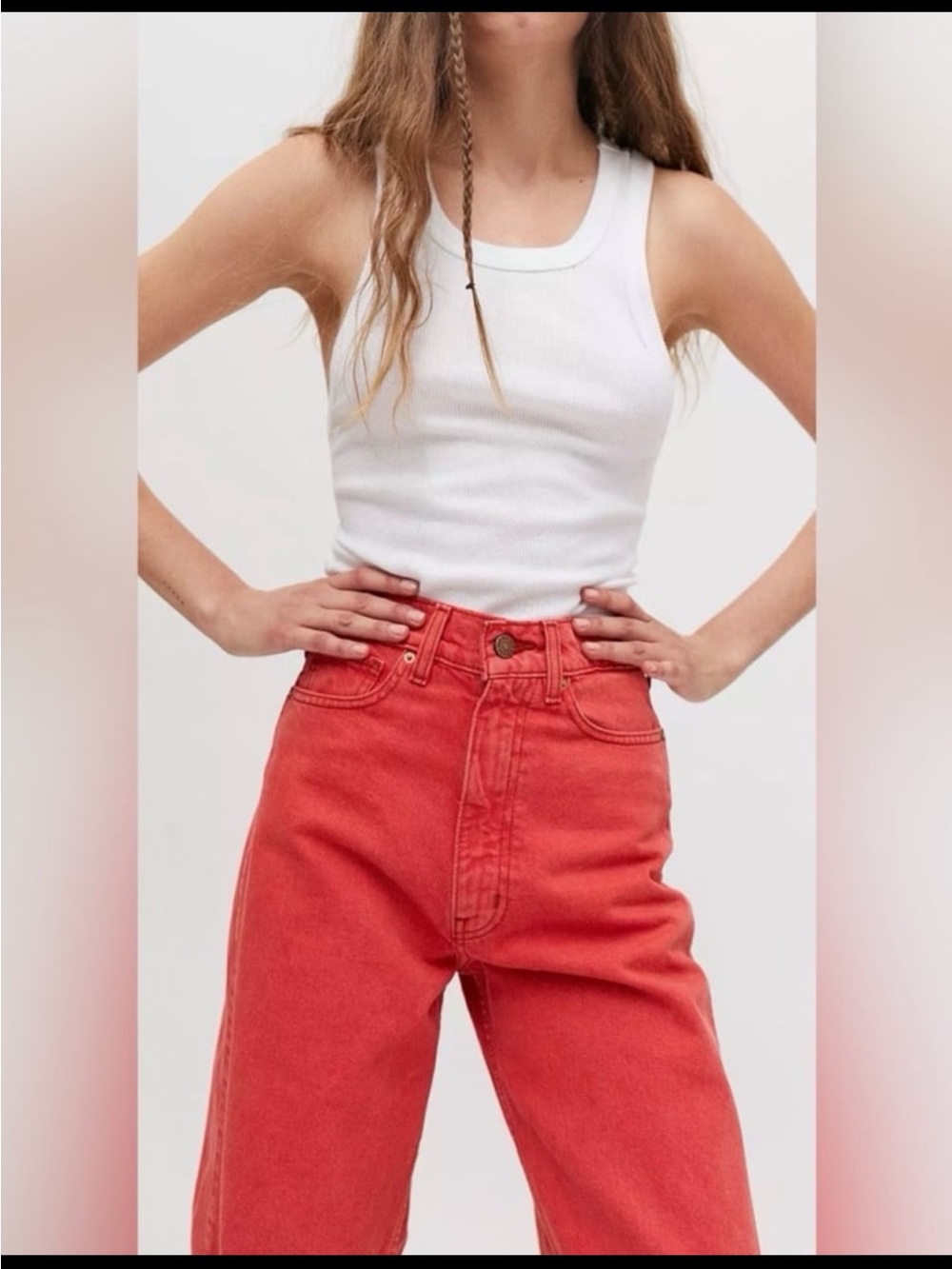 Urban Outfitters BDG Rih Extreme Baggy Orange High Rise Relaxed Fit Jean Size 2 - Picture 3 of 9